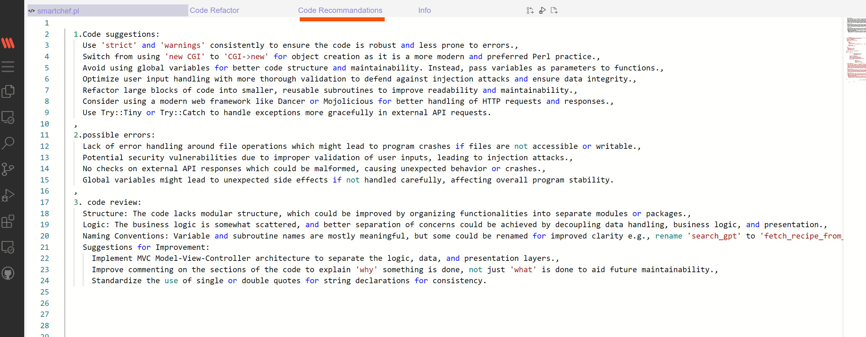 Code Recommendations